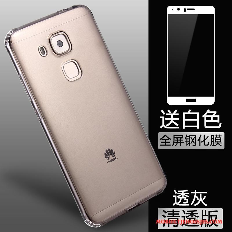 Huawei G9 Plus Zacht Doorzichtig All Inclusive Hoes Roze Hoesje Telefoon Anti-fall