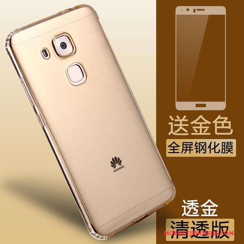 Huawei G9 Plus Zacht Doorzichtig All Inclusive Hoes Roze Hoesje Telefoon Anti-fall