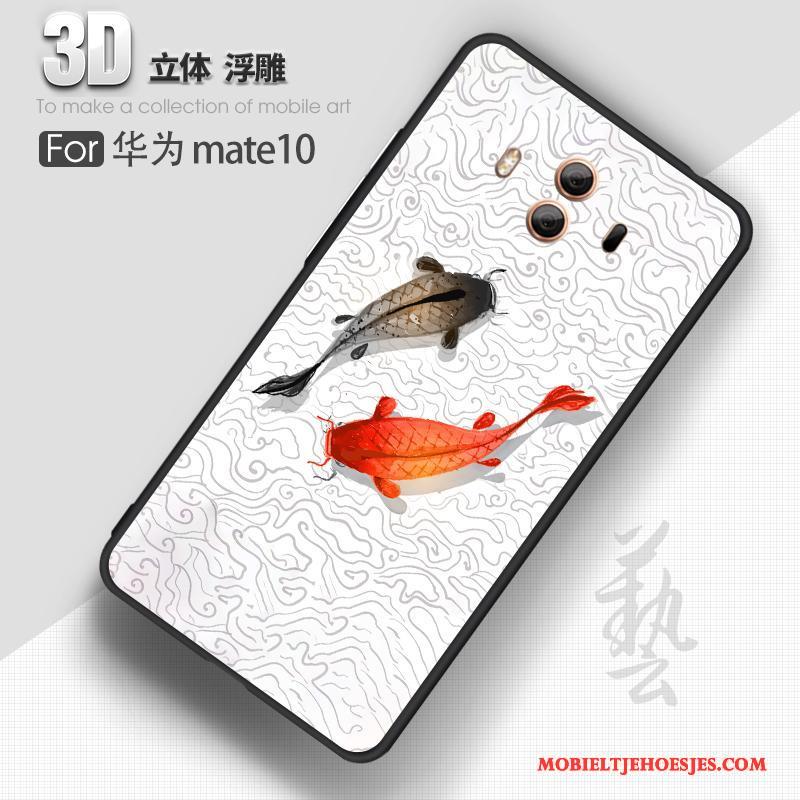 Huawei Mate 10 All Inclusive Anti-fall Dun Schrobben Siliconen Grijs Hoesje