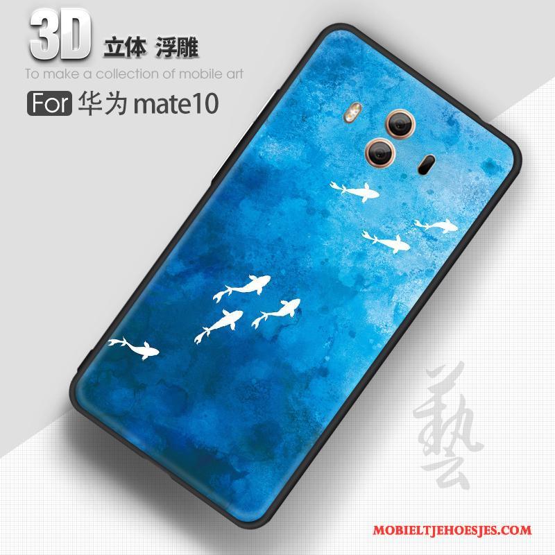 Huawei Mate 10 All Inclusive Anti-fall Dun Schrobben Siliconen Grijs Hoesje