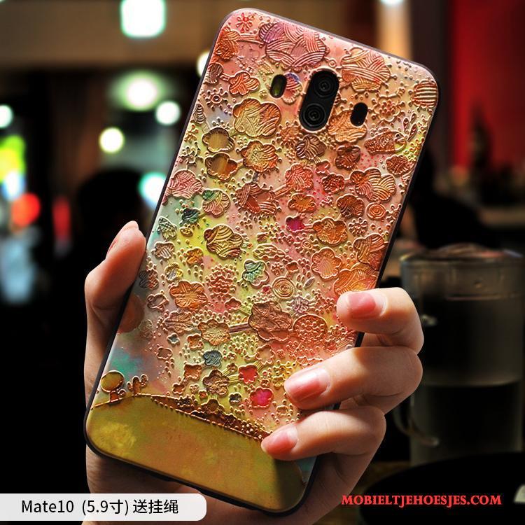 Huawei Mate 10 All Inclusive Anti-fall Scheppend Groen Hoesje Telefoon Kunst Siliconen