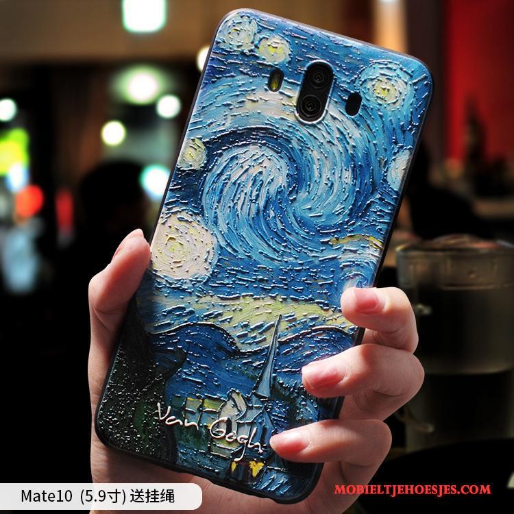 Huawei Mate 10 All Inclusive Anti-fall Scheppend Groen Hoesje Telefoon Kunst Siliconen