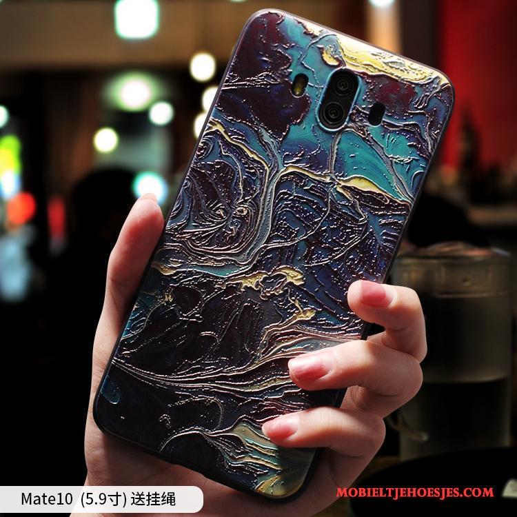 Huawei Mate 10 All Inclusive Anti-fall Scheppend Groen Hoesje Telefoon Kunst Siliconen