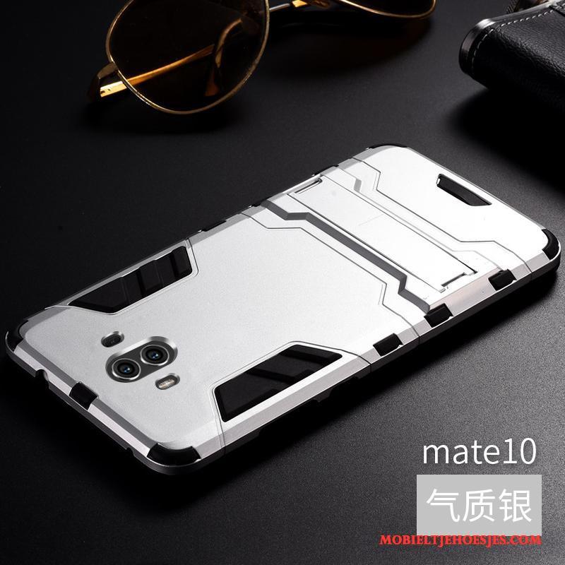 Huawei Mate 10 Anti-fall Siliconen Hoesje Telefoon Groen Drie Verdedigingen Trend Metaal