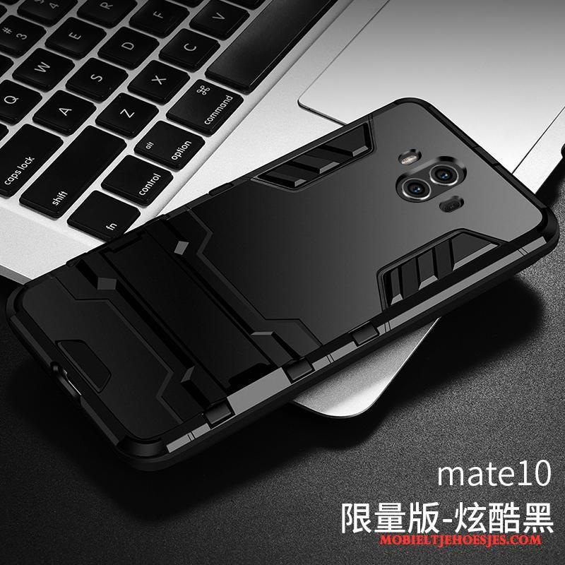 Huawei Mate 10 Anti-fall Siliconen Hoesje Telefoon Groen Drie Verdedigingen Trend Metaal