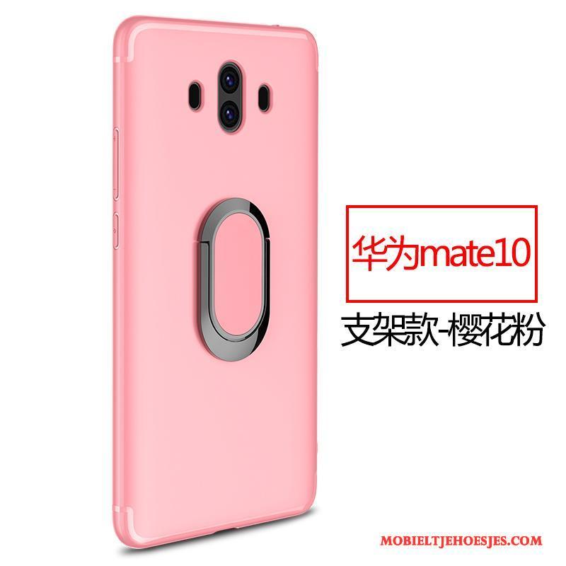 Huawei Mate 10 Auto Schrobben Anti-fall All Inclusive Roze Hoesje Telefoon Zacht