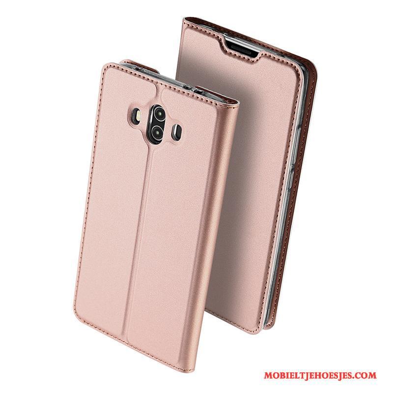 Huawei Mate 10 Bescherming Hoesje Telefoon Siliconen Clamshell Anti-fall Hemming Goud