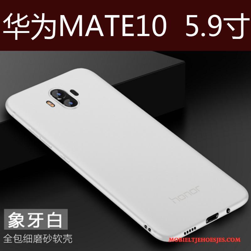 Huawei Mate 10 Dun Siliconen Hoes Hoesje Telefoon Zacht Bescherming Zwart