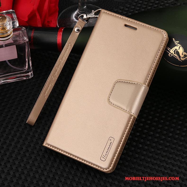 Huawei Mate 10 Hoes Anti-fall All Inclusive Echt Leer Bescherming Hanger Hoesje Telefoon