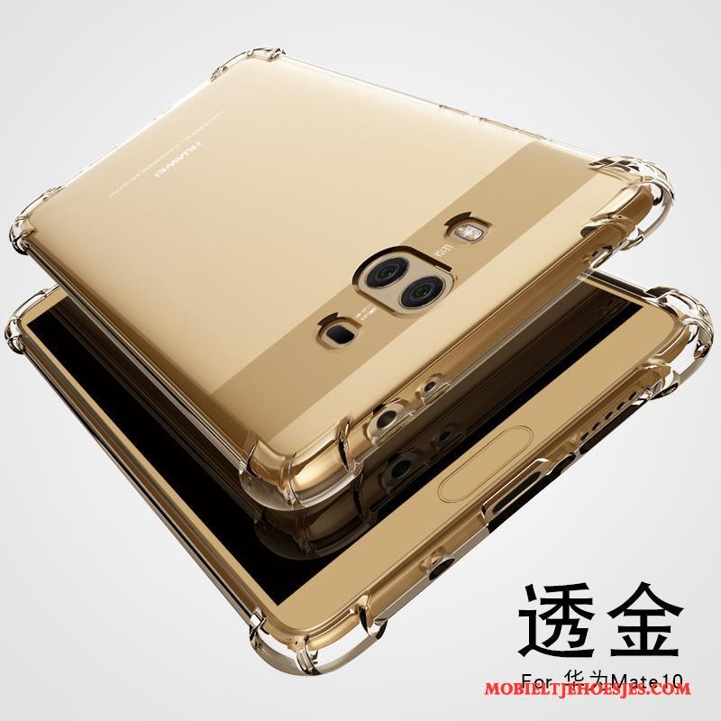 Huawei Mate 10 Hoes Hoesje Telefoon Bescherming Goud All Inclusive Anti-fall Siliconen