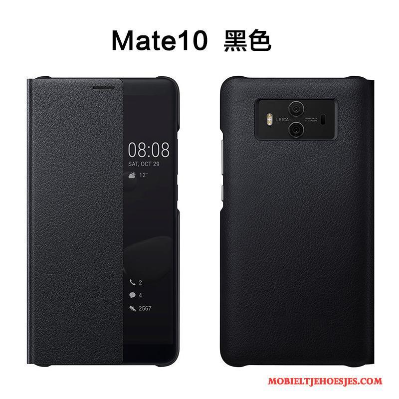 Huawei Mate 10 Hoes Leren Etui Bescherming Rose Goud Clamshell Anti-fall Hoesje Telefoon