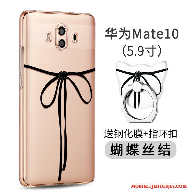 Huawei Mate 10 Hoes Scheppend Anti-fall Siliconen Persoonlijk Roze Hoesje Telefoon