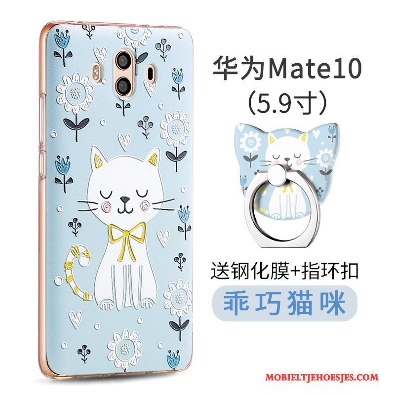 Huawei Mate 10 Hoes Scheppend Anti-fall Siliconen Persoonlijk Roze Hoesje Telefoon