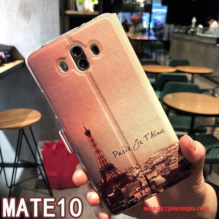 Huawei Mate 10 Hoesje Scheppend Hoes Leren Etui Accessoires Trend Mobiele Telefoon Folio