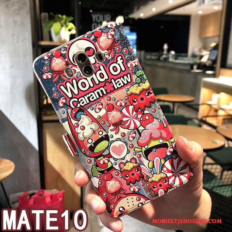 Huawei Mate 10 Hoesje Scheppend Hoes Leren Etui Accessoires Trend Mobiele Telefoon Folio