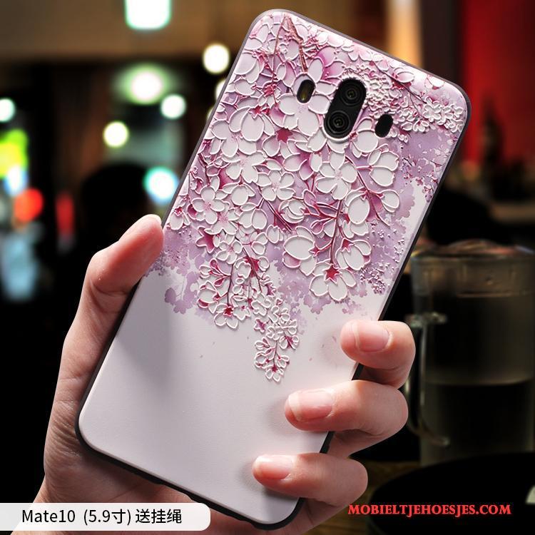 Huawei Mate 10 Hoesje Telefoon All Inclusive Anti-fall Siliconen Chinese Stijl Groen Scheppend