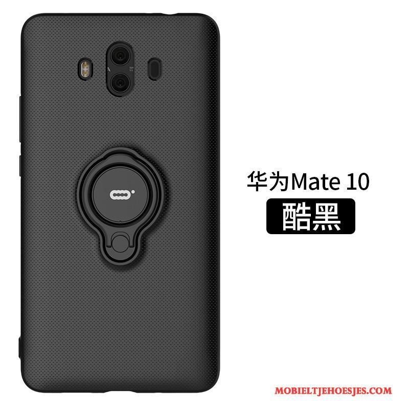 Huawei Mate 10 Hoesje Telefoon Ring Wit Klittenband Anti-fall Bescherming Ondersteuning