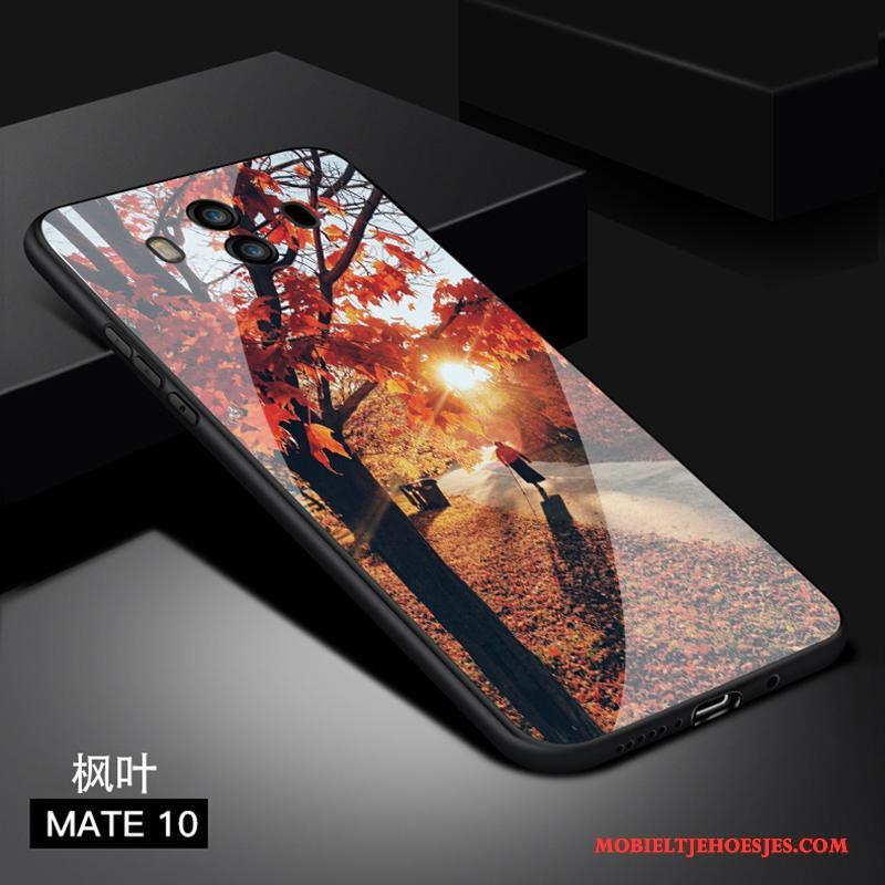 Huawei Mate 10 Hoesje Trend Wit Scheppend Glas Anti-fall Hoes Bescherming