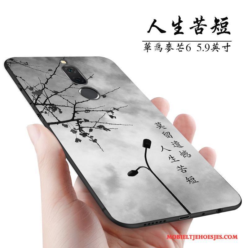 Huawei Mate 10 Lite All Inclusive Persoonlijk Grijs Siliconen Schrobben Hoesje Telefoon Anti-fall