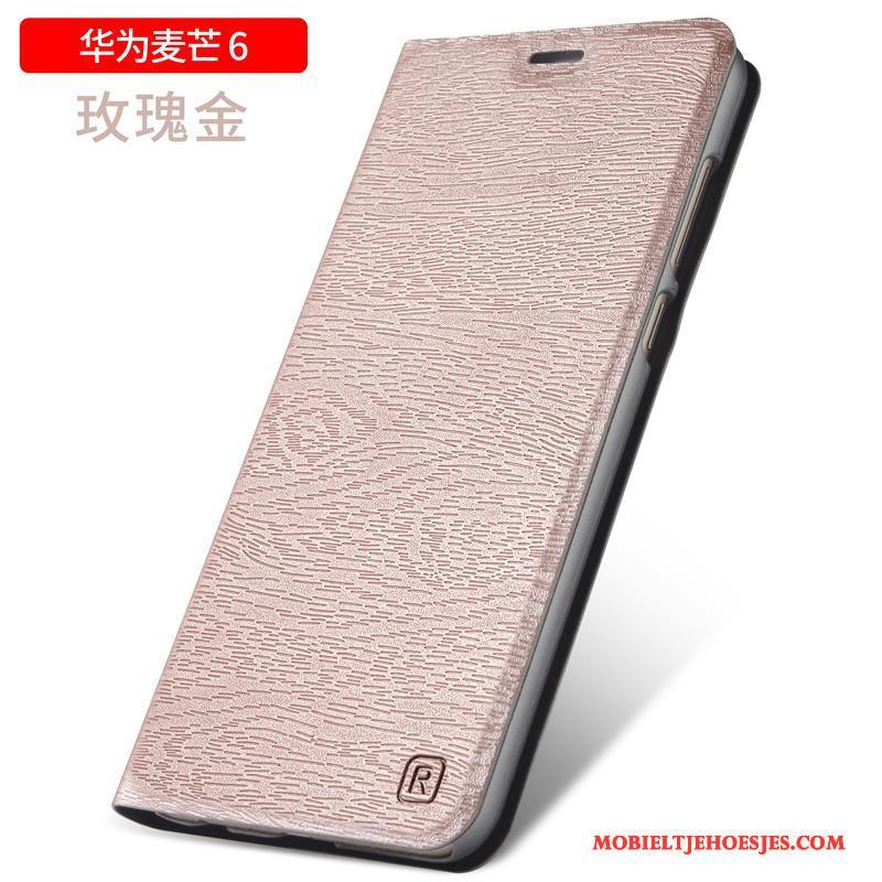 Huawei Mate 10 Lite Anti-fall Folio Hoesje Telefoon Leren Etui Wit Bescherming