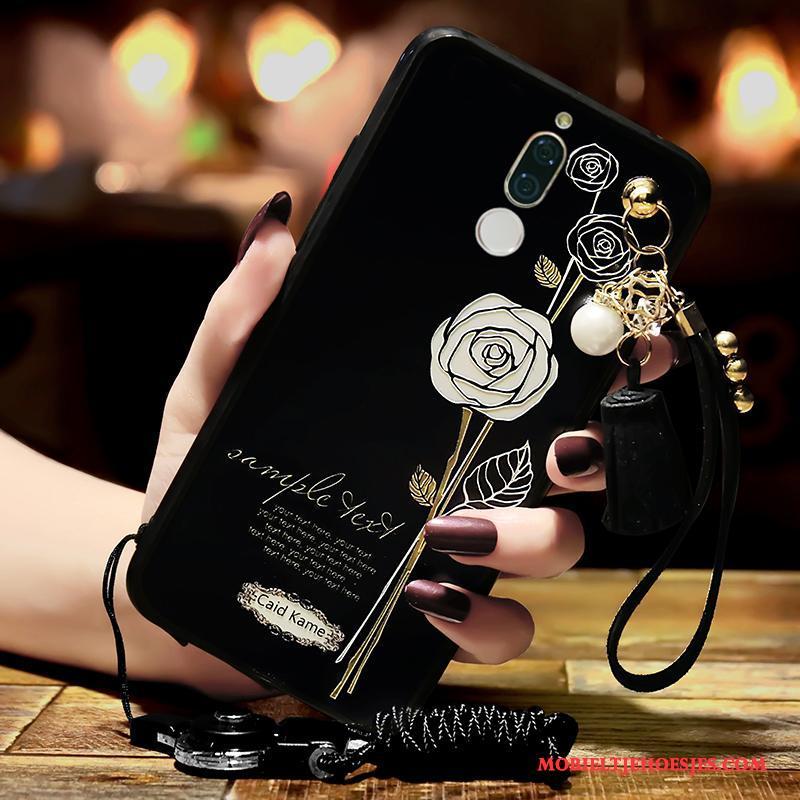 Huawei Mate 10 Lite Anti-fall Scheppend Siliconen Hoes Hoesje Telefoon Persoonlijk Zwart