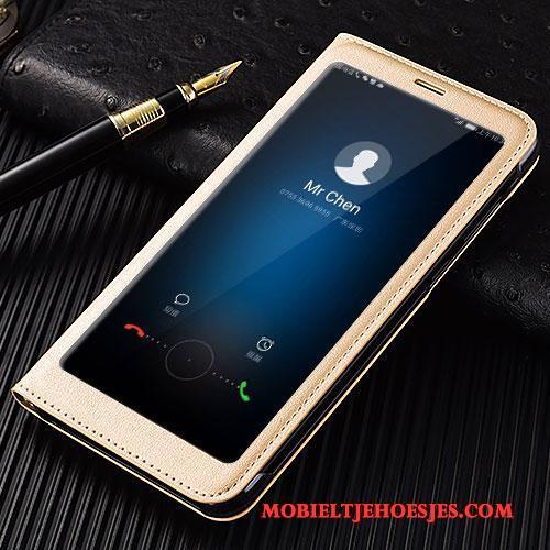 Huawei Mate 10 Lite Clamshell Anti-fall Bescherming Hoesje Telefoon Leren Etui Roze