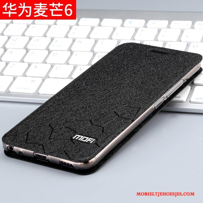 Huawei Mate 10 Lite Clamshell Leren Etui Hoes Roze Bescherming Siliconen Hoesje Telefoon