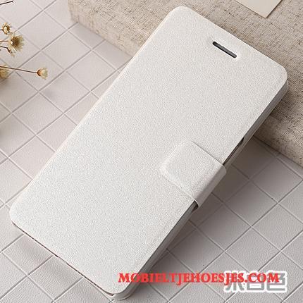 Huawei Mate 10 Lite Eenvoudige Hoes Folio Bescherming Leren Etui Hoesje Telefoon Rood