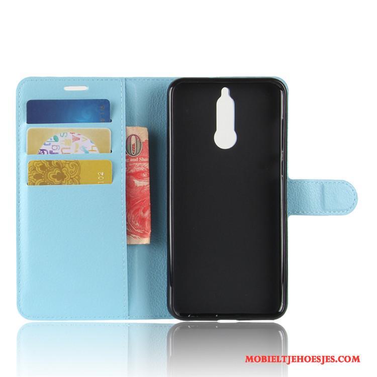 Huawei Mate 10 Lite Folio Hoes Portemonnee Bescherming Zwart Mobiele Telefoon Hoesje
