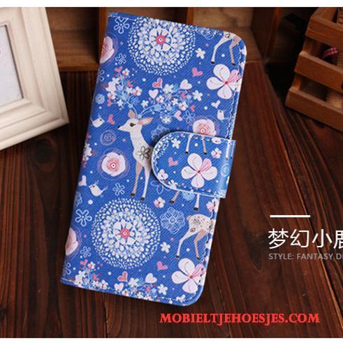 Huawei Mate 10 Lite Hoesje Hanger Purper Folio Spotprent Anti-fall Mooie Mobiele Telefoon