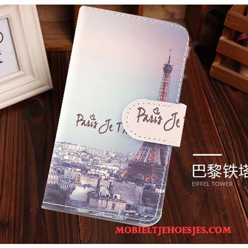 Huawei Mate 10 Lite Hoesje Hanger Purper Folio Spotprent Anti-fall Mooie Mobiele Telefoon