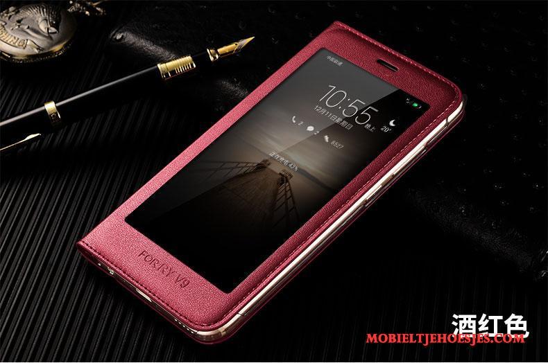 Huawei Mate 10 Lite Hoesje Telefoon Dun Anti-fall All Inclusive Rose Goud Bescherming Leren Etui