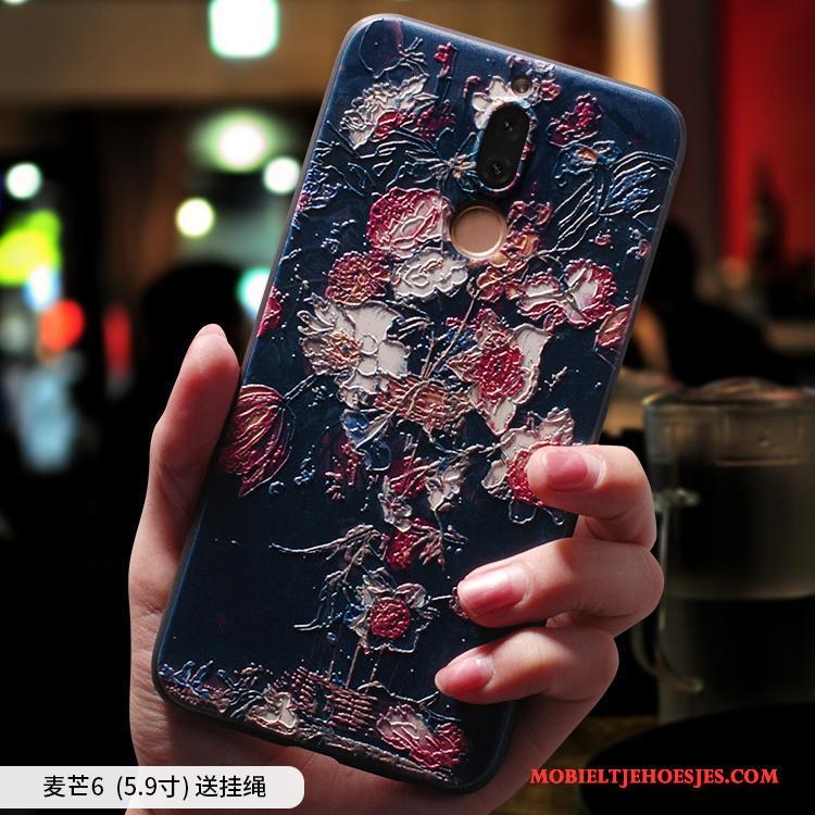 Huawei Mate 10 Lite Hoesje Telefoon Siliconen Schrobben All Inclusive Geel Anti-fall Bescherming