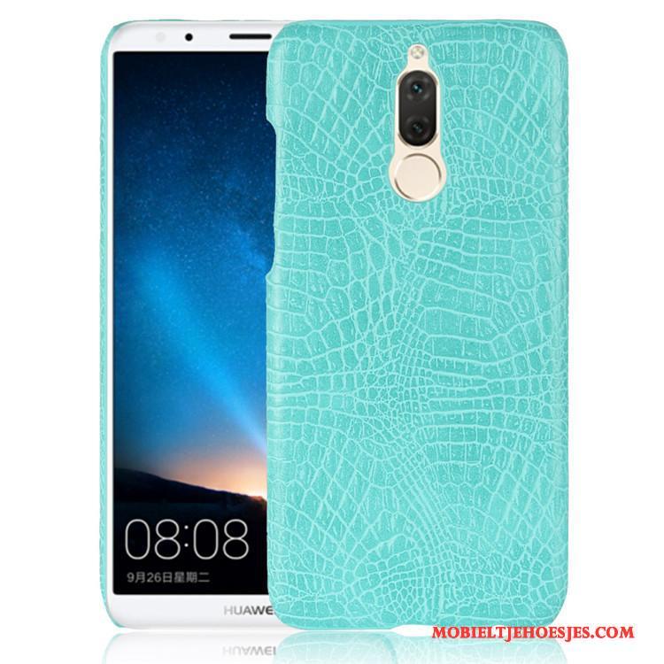 Huawei Mate 10 Lite Leer Hoesje Oranje Hard Vintage Telefoon Bescherming