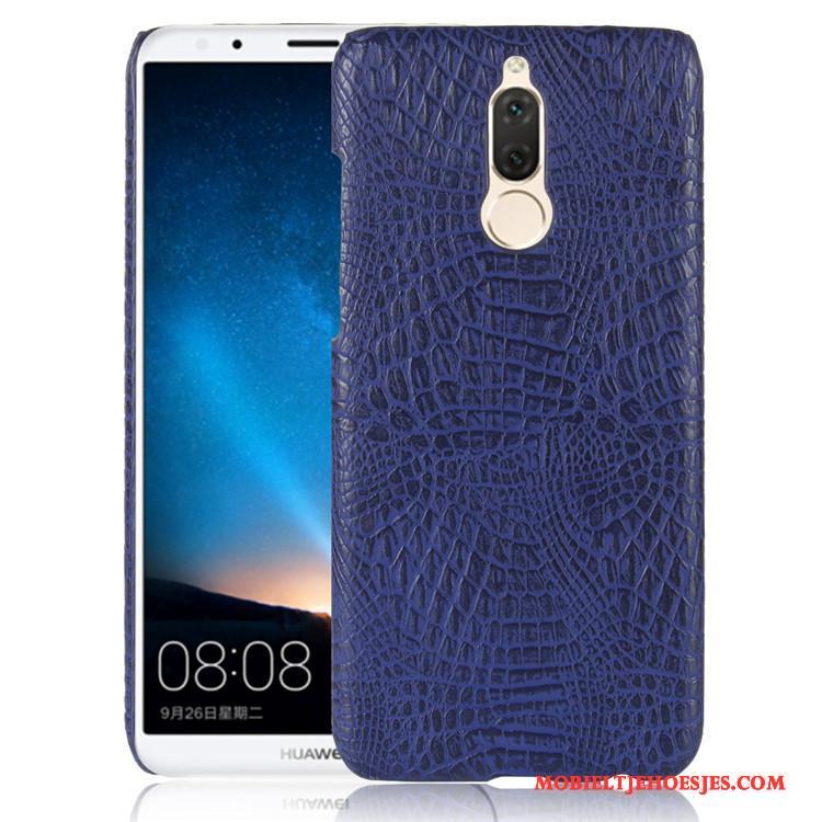 Huawei Mate 10 Lite Leer Hoesje Oranje Hard Vintage Telefoon Bescherming