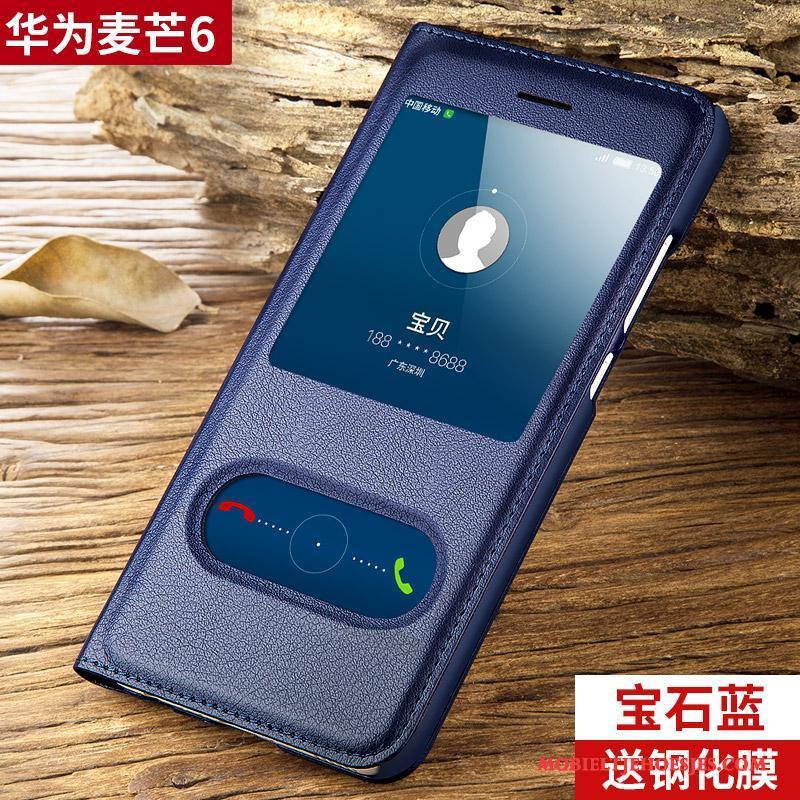 Huawei Mate 10 Lite Leren Etui Clamshell Anti-fall Hoesje Telefoon Bescherming All Inclusive Rood