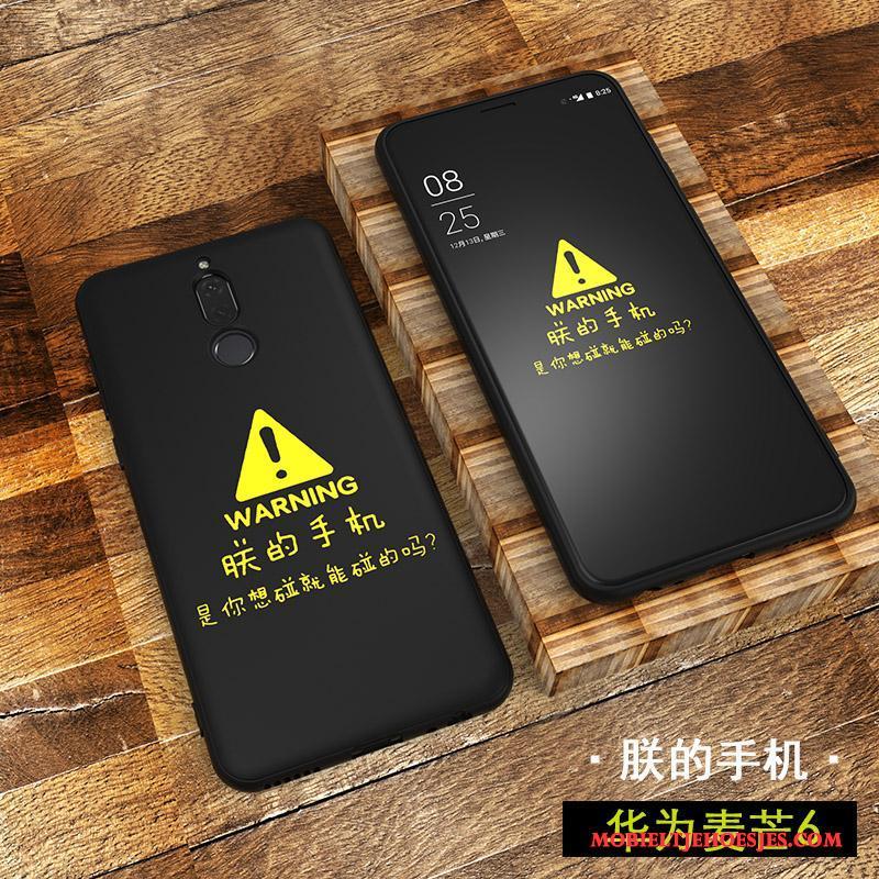 Huawei Mate 10 Lite Siliconen Hoesje Telefoon Anti-fall Zacht Trend Persoonlijk Zwart