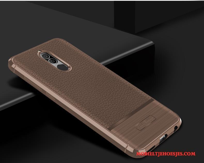 Huawei Mate 10 Lite Zacht Leer Siliconen Zwart Hoes Bescherming Hoesje Telefoon Anti-fall