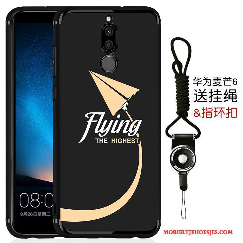 Huawei Mate 10 Lite Zwart Hoes Hoesje Telefoon Anti-fall Trendy Merk Persoonlijk Bescherming