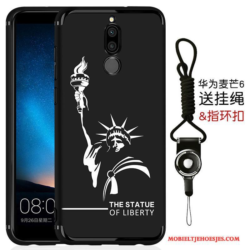 Huawei Mate 10 Lite Zwart Hoes Hoesje Telefoon Anti-fall Trendy Merk Persoonlijk Bescherming