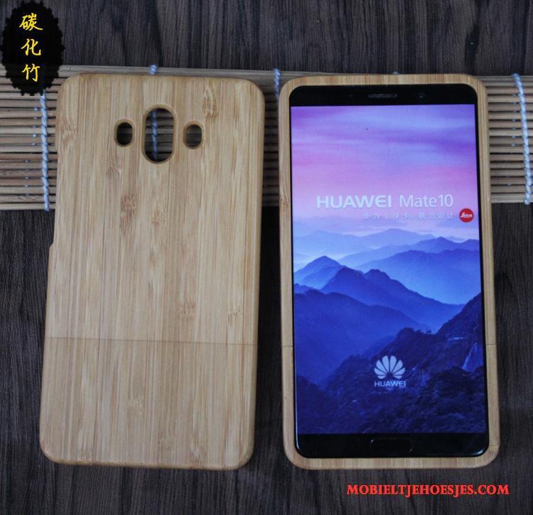 Huawei Mate 10 Massief Hout Luxe Hoes Hoesje Pas Hard All Inclusive