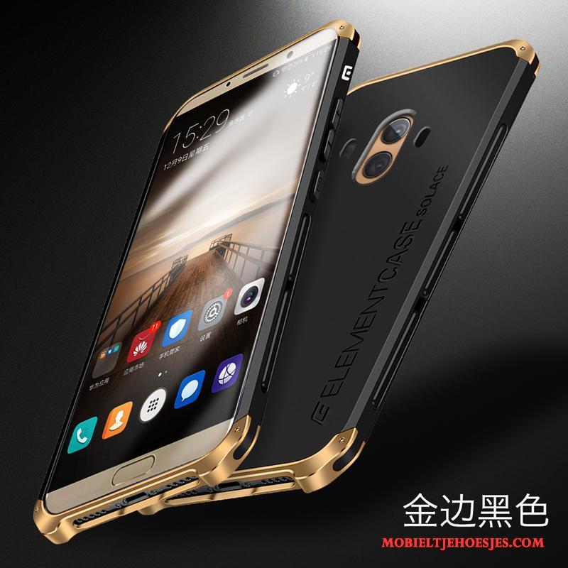 Huawei Mate 10 Metaal Anti-fall Hoesje Telefoon Zilver All Inclusive Siliconen Bescherming