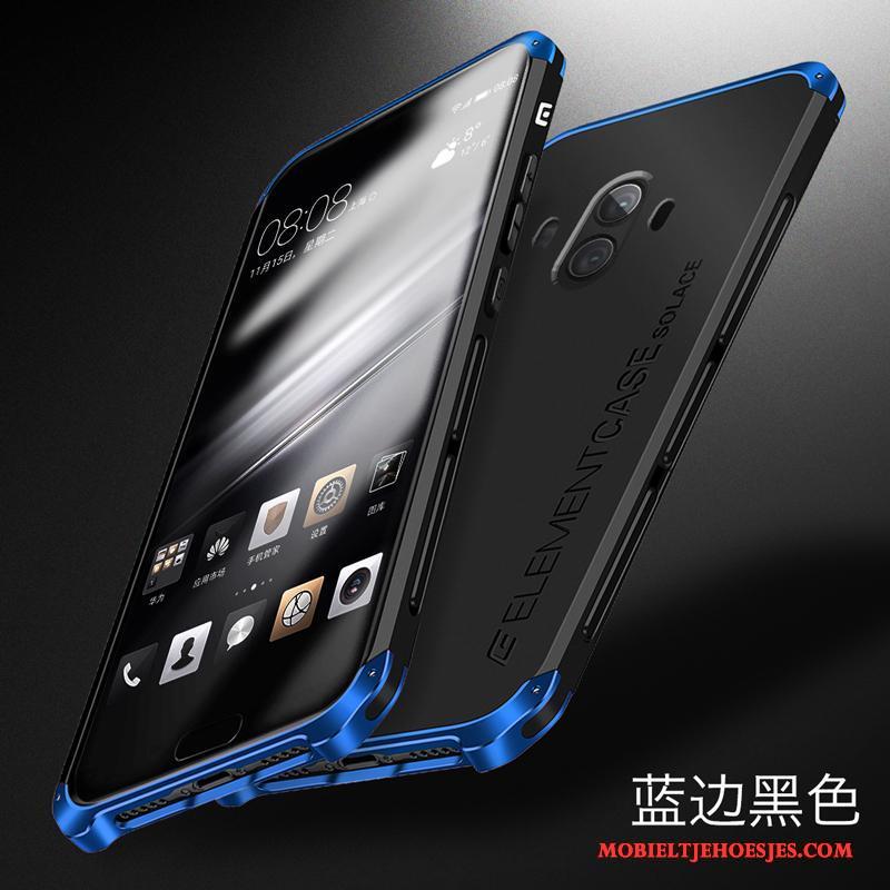 Huawei Mate 10 Metaal Anti-fall Hoesje Telefoon Zilver All Inclusive Siliconen Bescherming