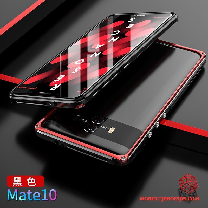 Huawei Mate 10 Metaal Bescherming Omlijsting Hoesje Telefoon Achterklep Goud