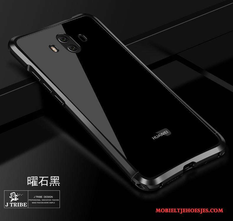 Huawei Mate 10 Metaal Hoesje Telefoon All Inclusive Anti-fall Rood Bescherming Omlijsting