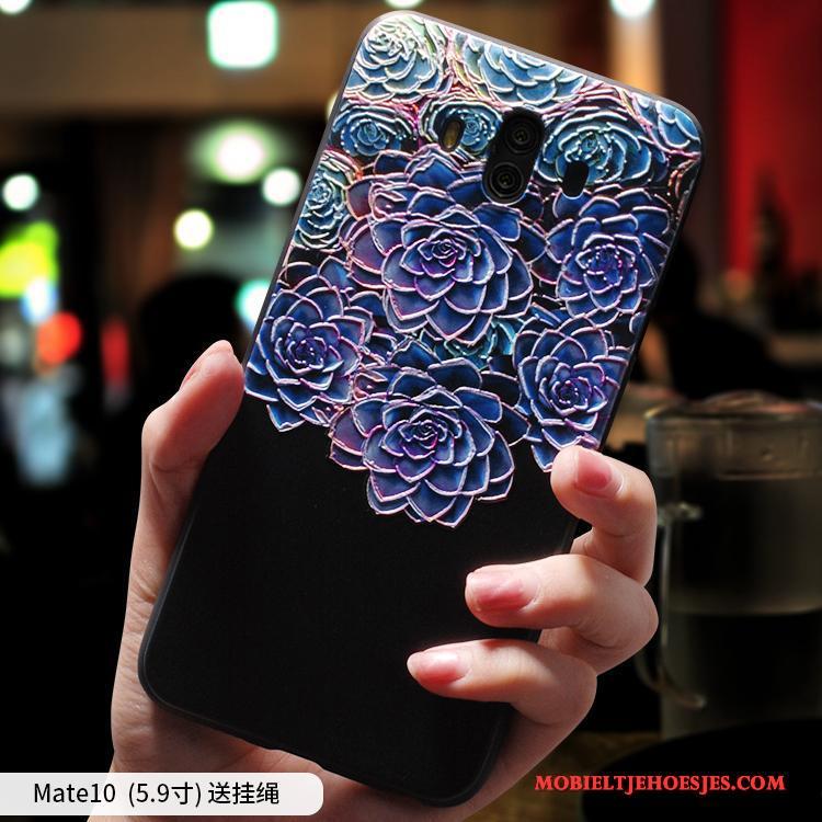 Huawei Mate 10 Persoonlijk Blauw Etnische Anti-fall Hoesje Telefoon Zacht Scheppend