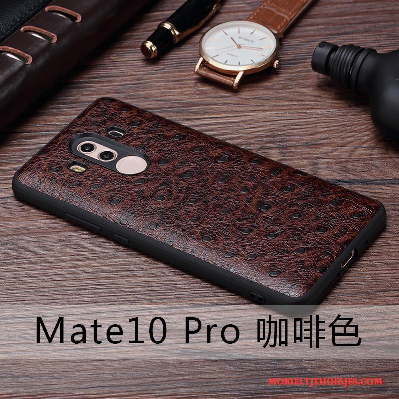 Huawei Mate 10 Pro Bescherming All Inclusive Hoesje Telefoon Dun Anti-fall Echt Leer