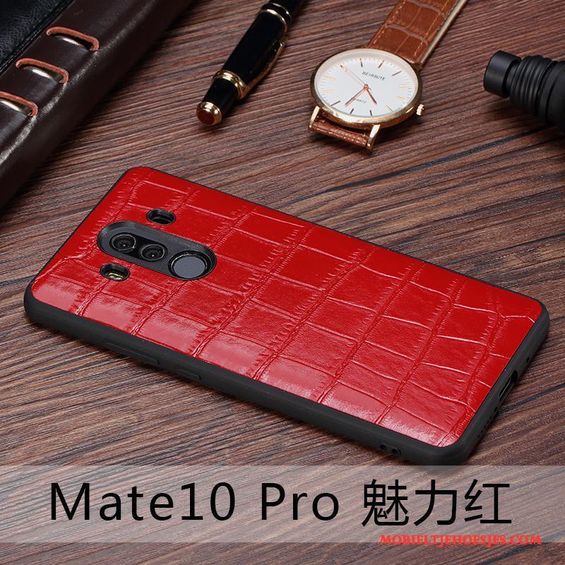 Huawei Mate 10 Pro Bescherming All Inclusive Hoesje Telefoon Dun Anti-fall Echt Leer