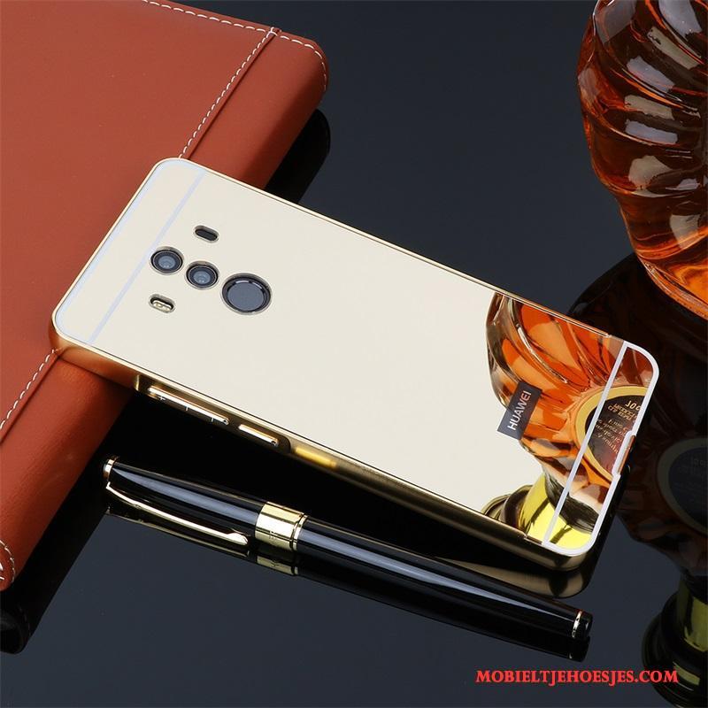 Huawei Mate 10 Pro Bescherming Hoesje Telefoon Metaal Roze Spiegel