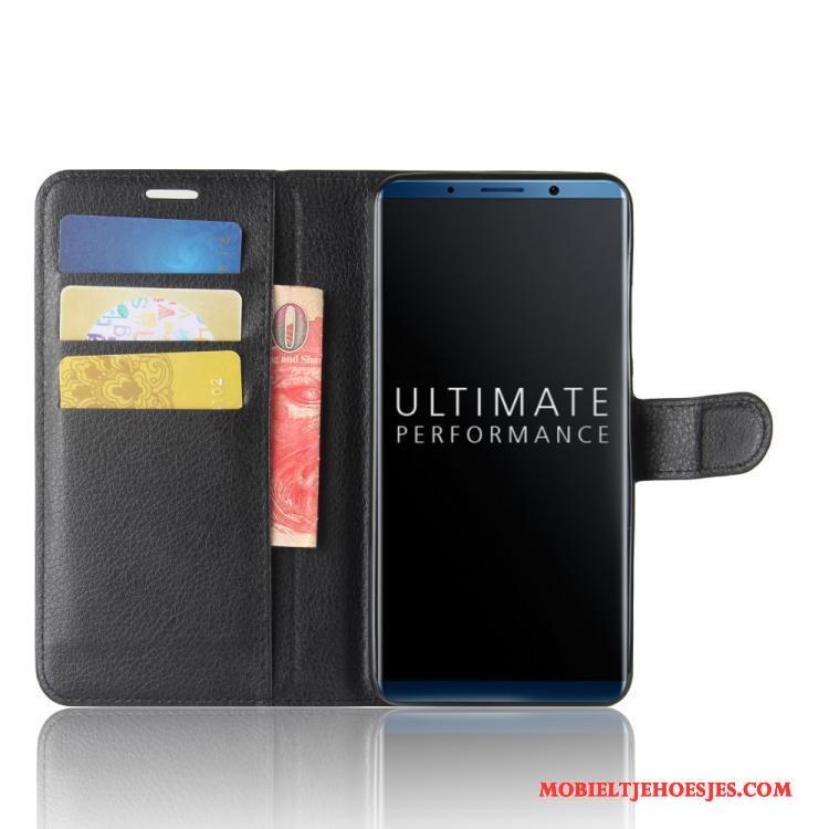 Huawei Mate 10 Pro Bescherming Leren Etui Mobiele Telefoon Hoes Hoesje Telefoon Rood Verkoop